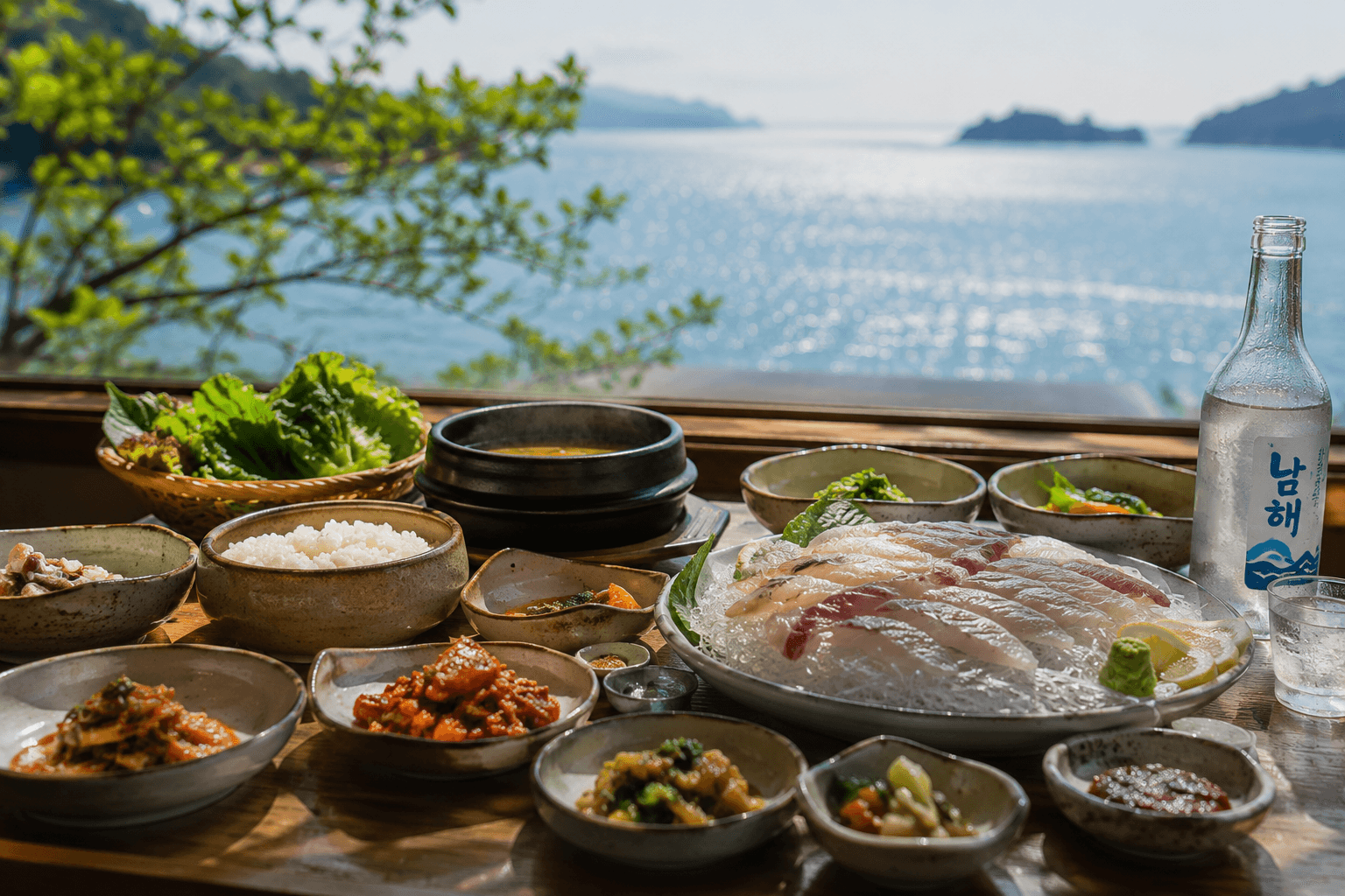 남해, 창 너머가 메뉴인 회집