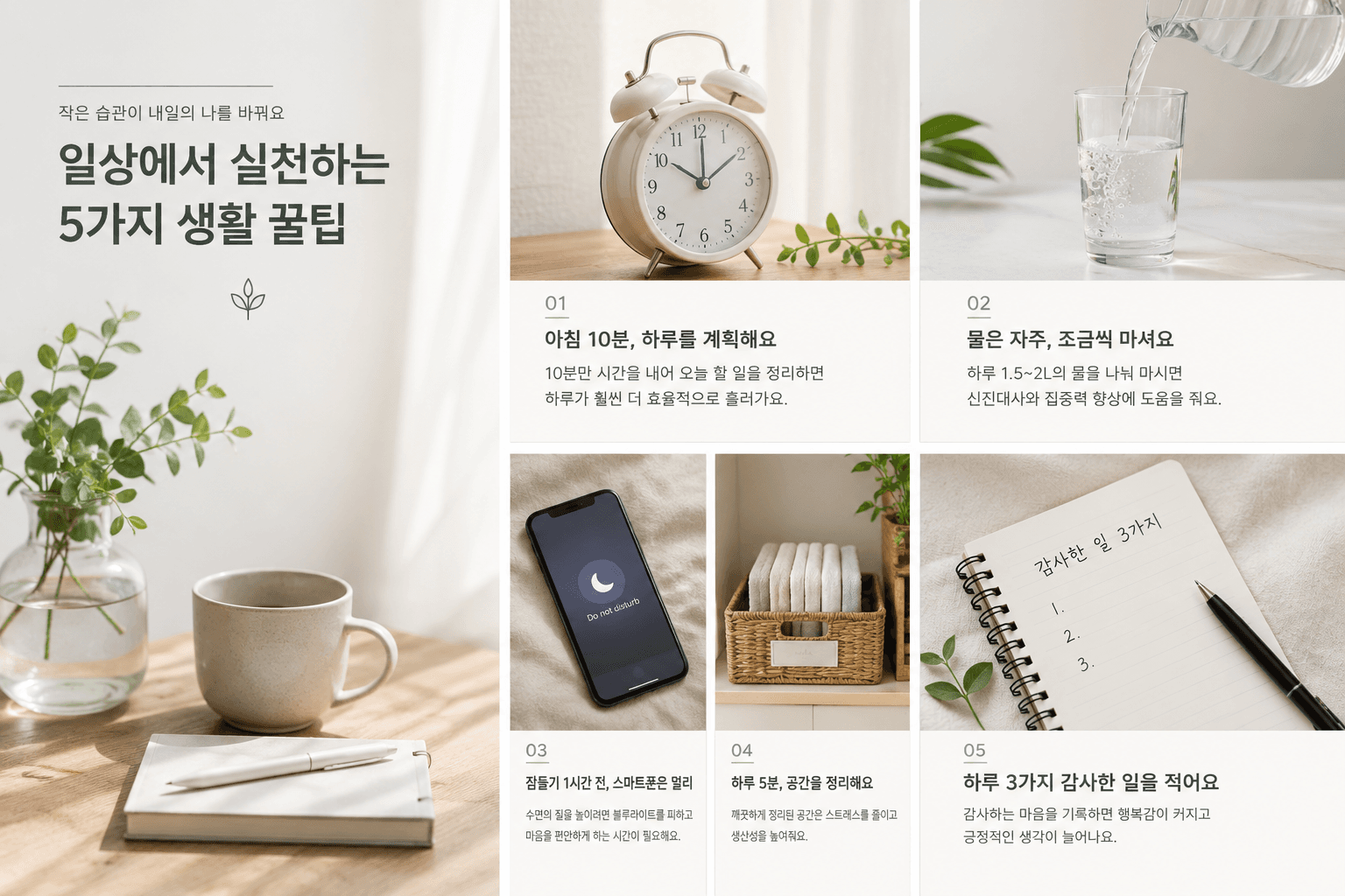 조용히 반복되는 다섯 가지